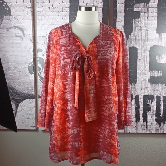 ❤️ 4/$20❤️ Original Anthony Tie Dye Print Tunic EUC - Picture 1 of 5